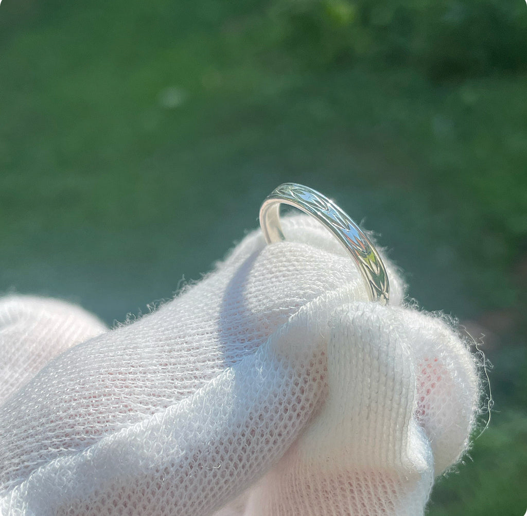 3rd eye ring Opal series// pink sapphire